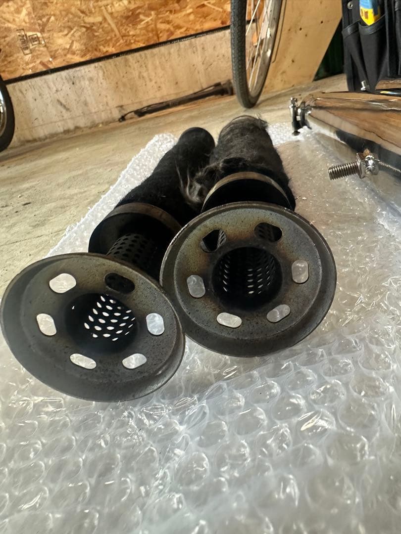 ドラッグスター400 アップトランペットマフラー サイレンサー付き