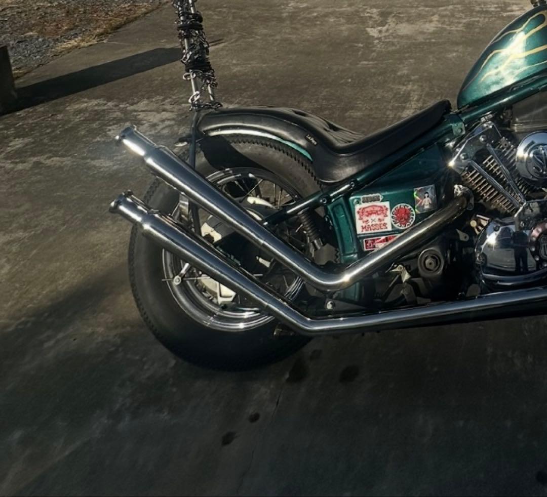 ドラッグスター400 アップトランペットマフラー サイレンサー付き