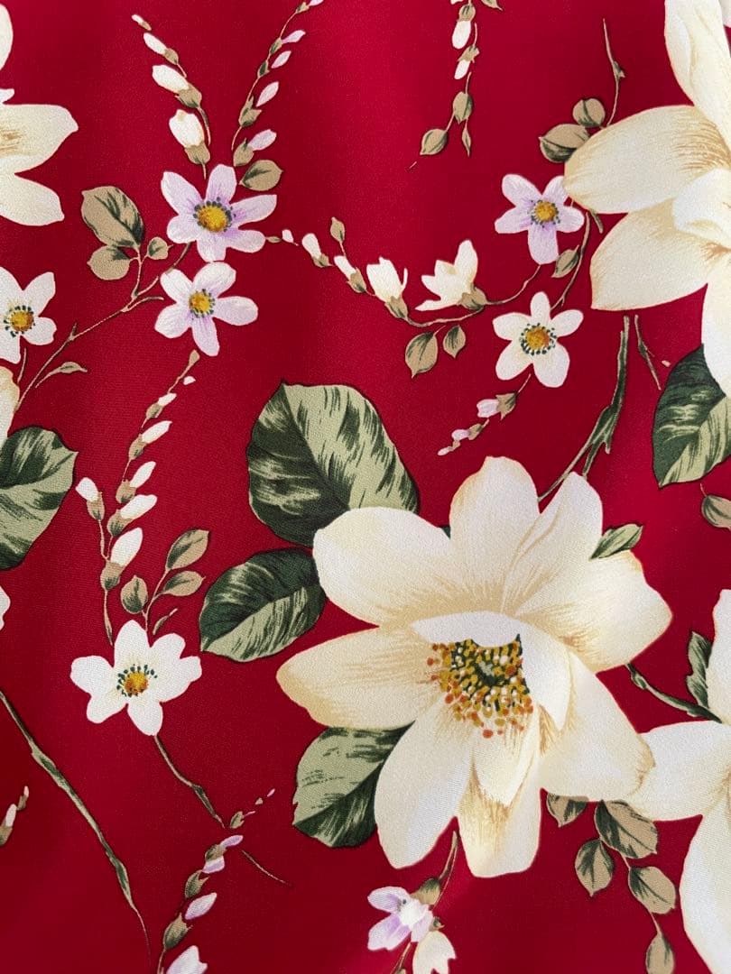 美品 INGEBORG 赤ジャケット 金ボタン パール 裏地花柄 日本製