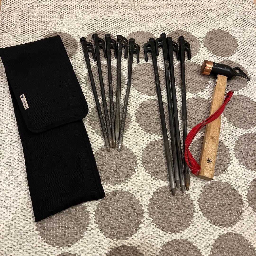 スノーピーク　ペグハンマーセット 金属製ペグ9本