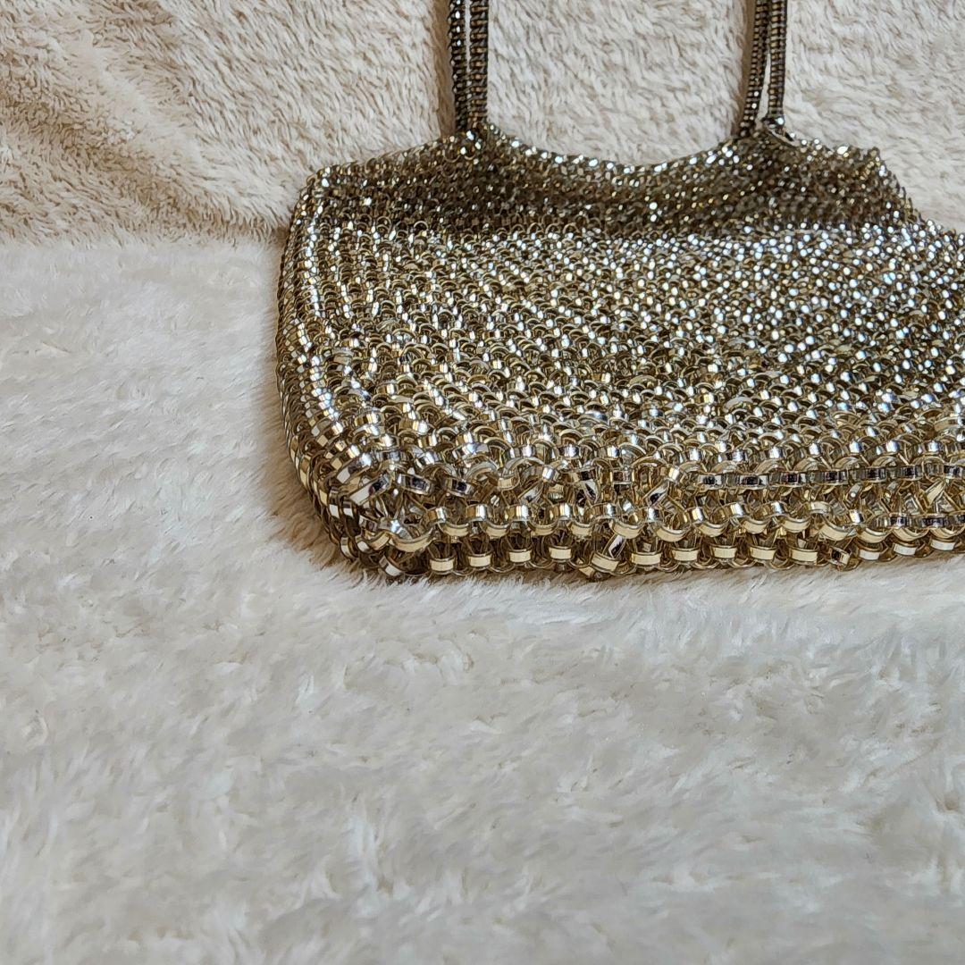 アンテプリマ ゴールド ワイヤーバッグ ラインストーン パーティー 保存袋有