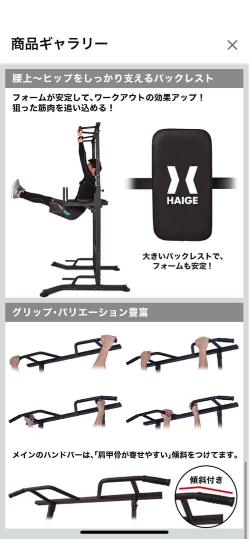 【送料込み！】HAIGE(ハイガー) ぶら下がり健康器 懸垂マシン