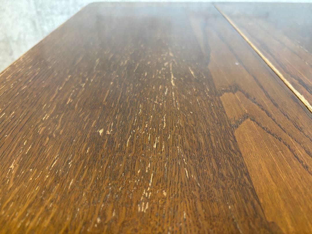 【1/5】イギリスアンティークドローリーフテーブル(ダイニングセット)※椅子別売