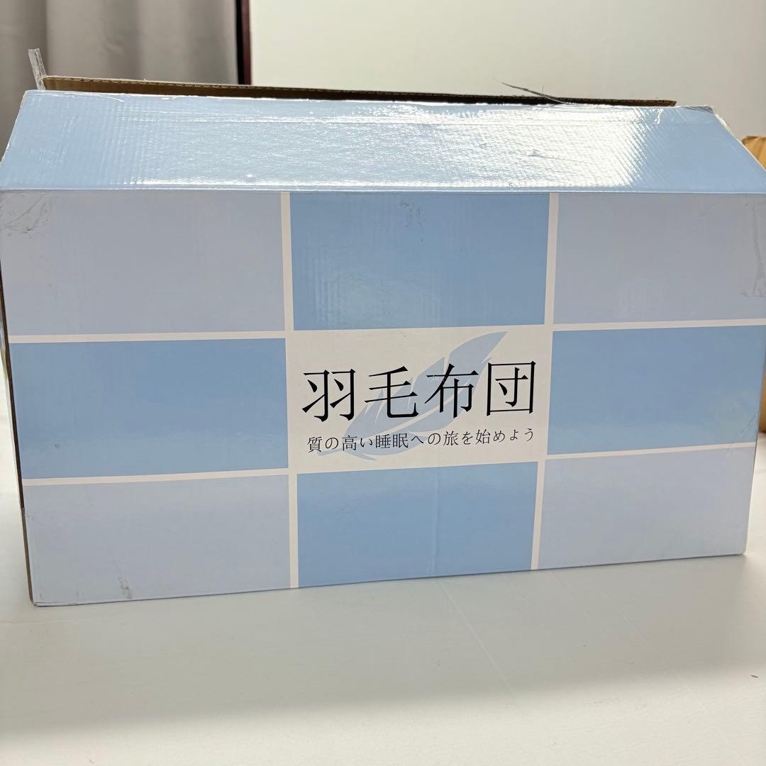 53開封済み　羽毛布団　ダブル　掛け布団　100％羽毛　詰め物1.4kg