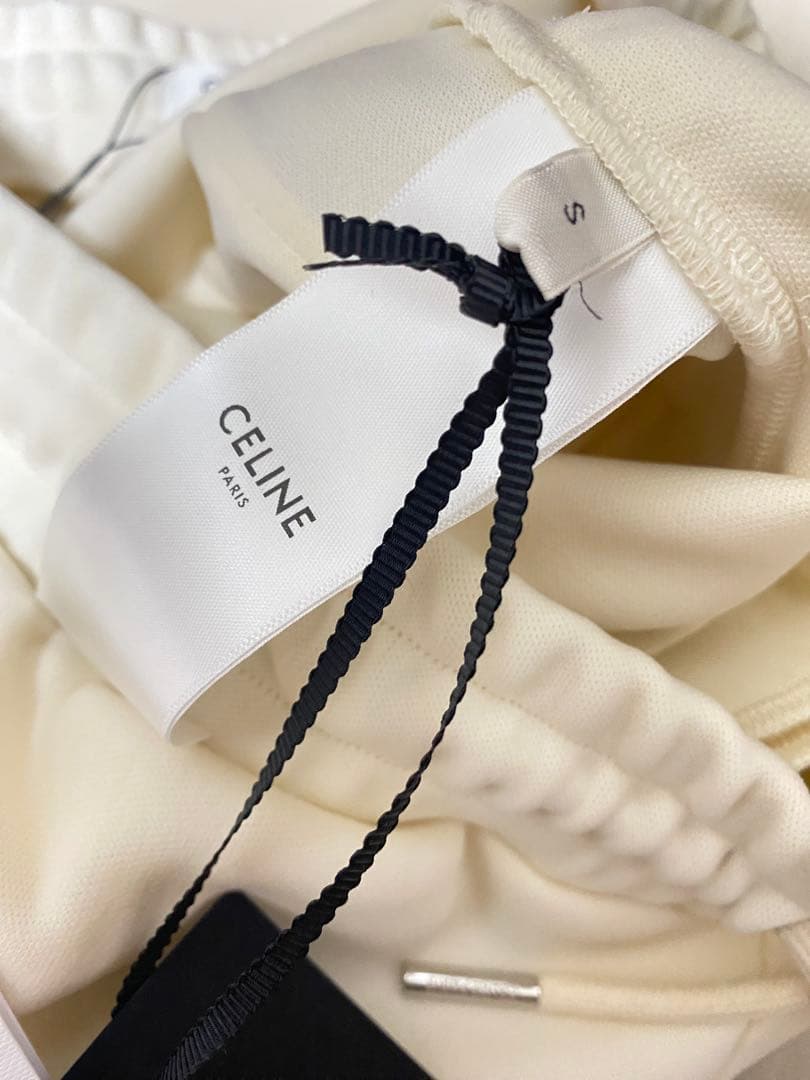 ExxxxxZCELINEサイドライントリオンフフレアトラックロングパンツ