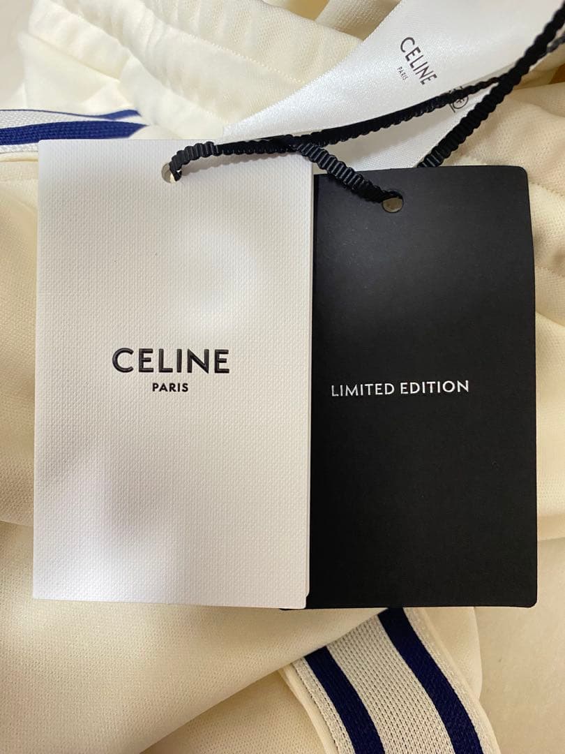 ExxxxxZCELINEサイドライントリオンフフレアトラックロングパンツ