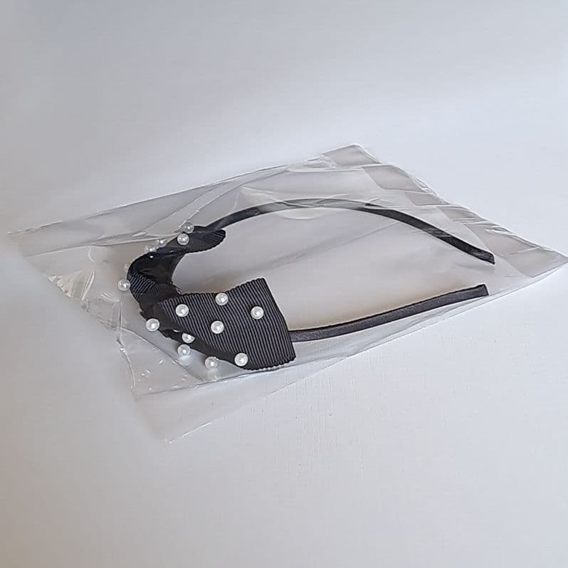 シャネルカチューシャ パール リボン非売品CCロゴ ブラック 未使用 美品