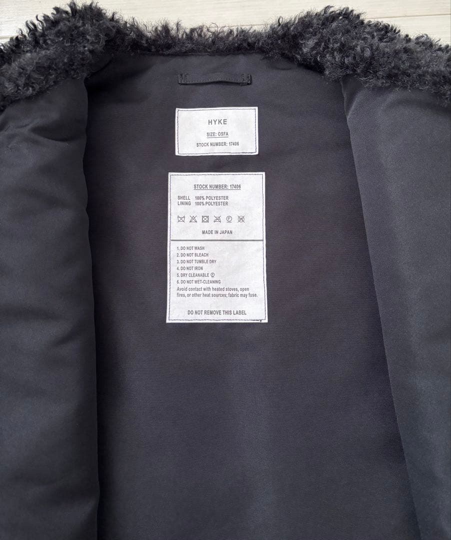 HYKE FAUX SHEARLING CROPPED VEST ボアベスト