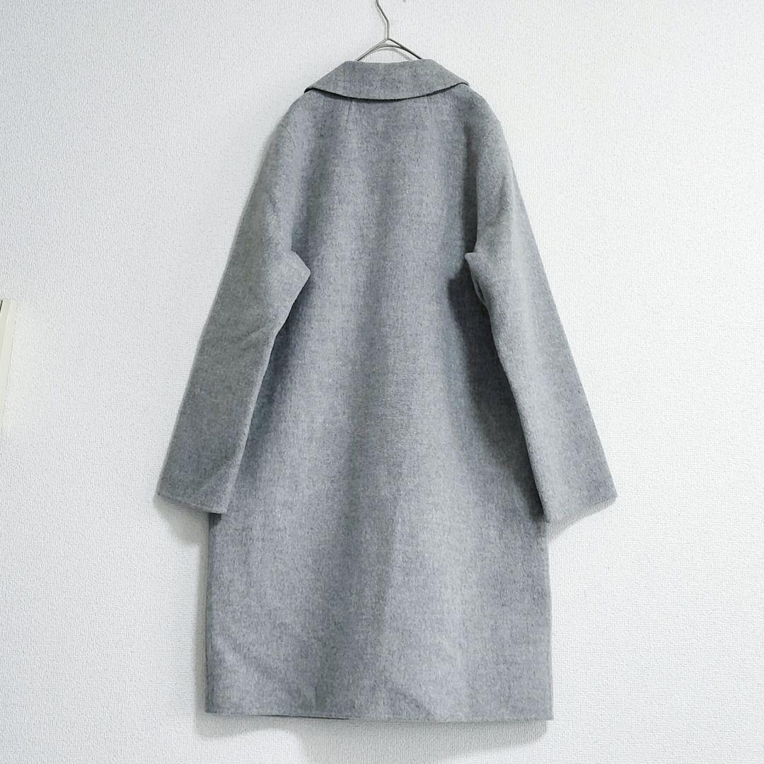 美品 theory ウールカシミヤ チェスターコート グレー S