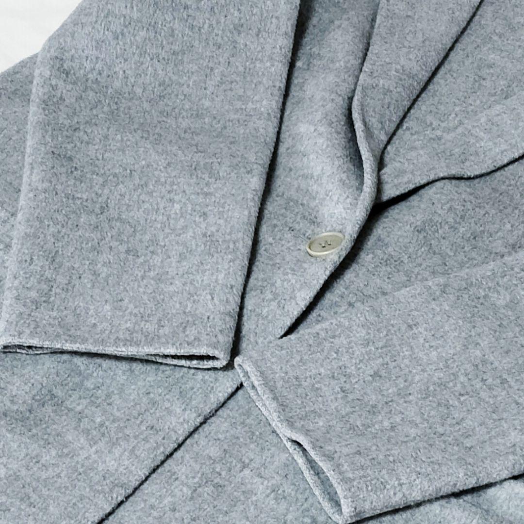 美品 theory ウールカシミヤ チェスターコート グレー S