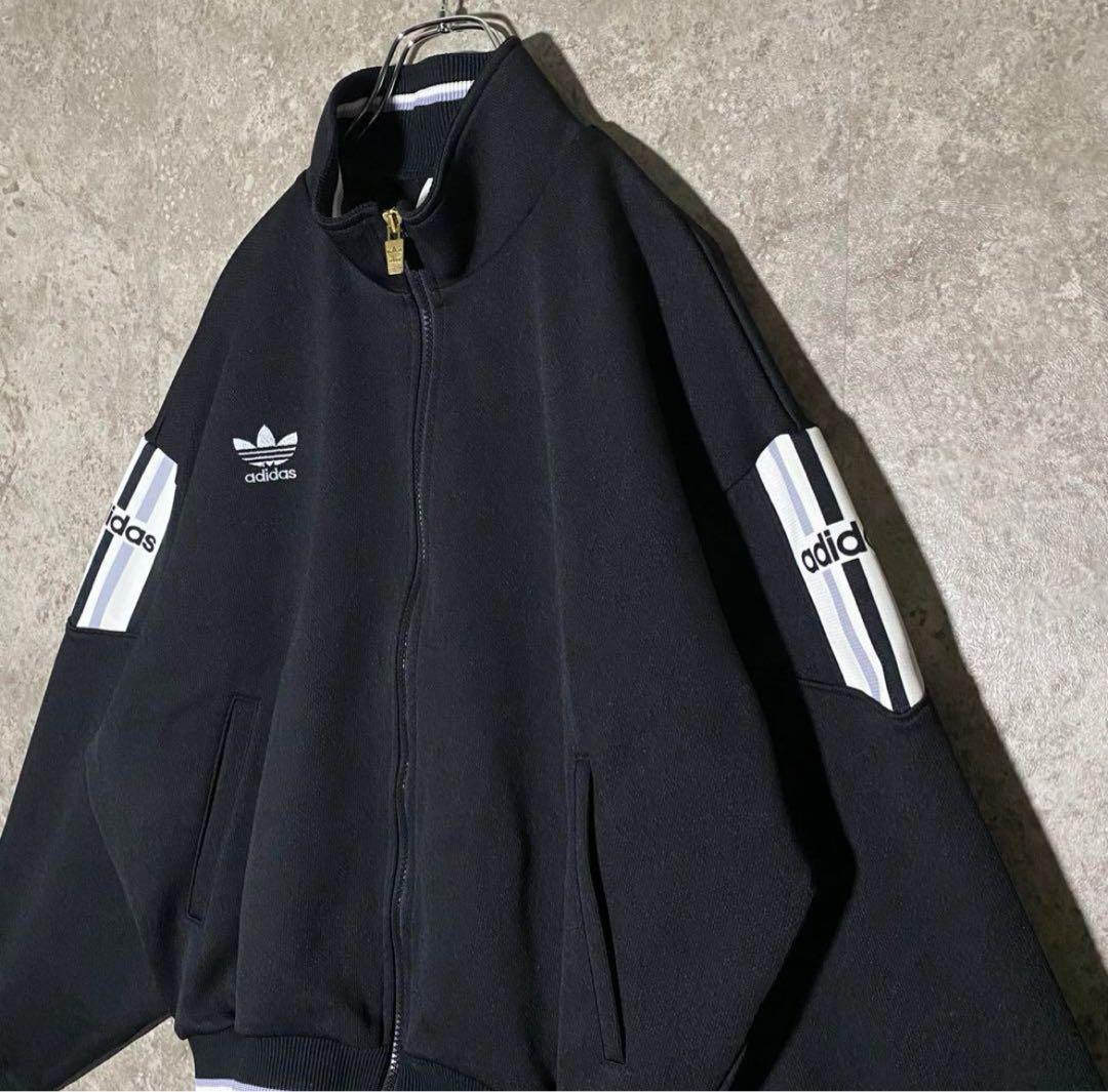 激レア 90sデサント製 adidasトラックジャケット 刺繍ロゴ アユニD