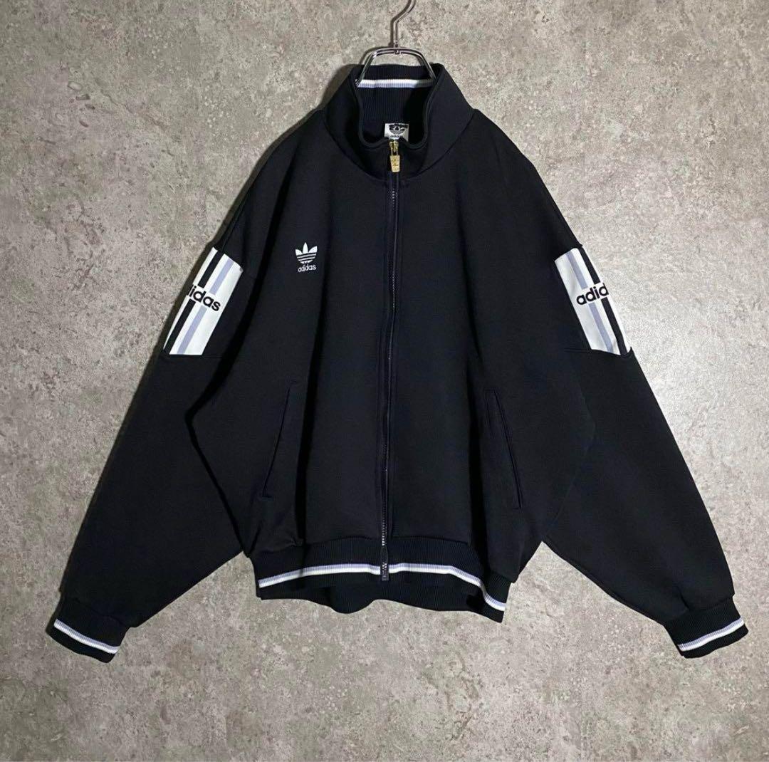 激レア 90sデサント製 adidasトラックジャケット 刺繍ロゴ アユニD