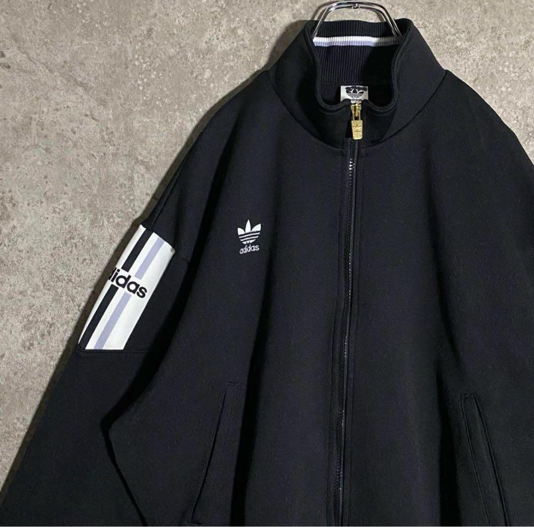 激レア 90sデサント製 adidasトラックジャケット 刺繍ロゴ アユニD