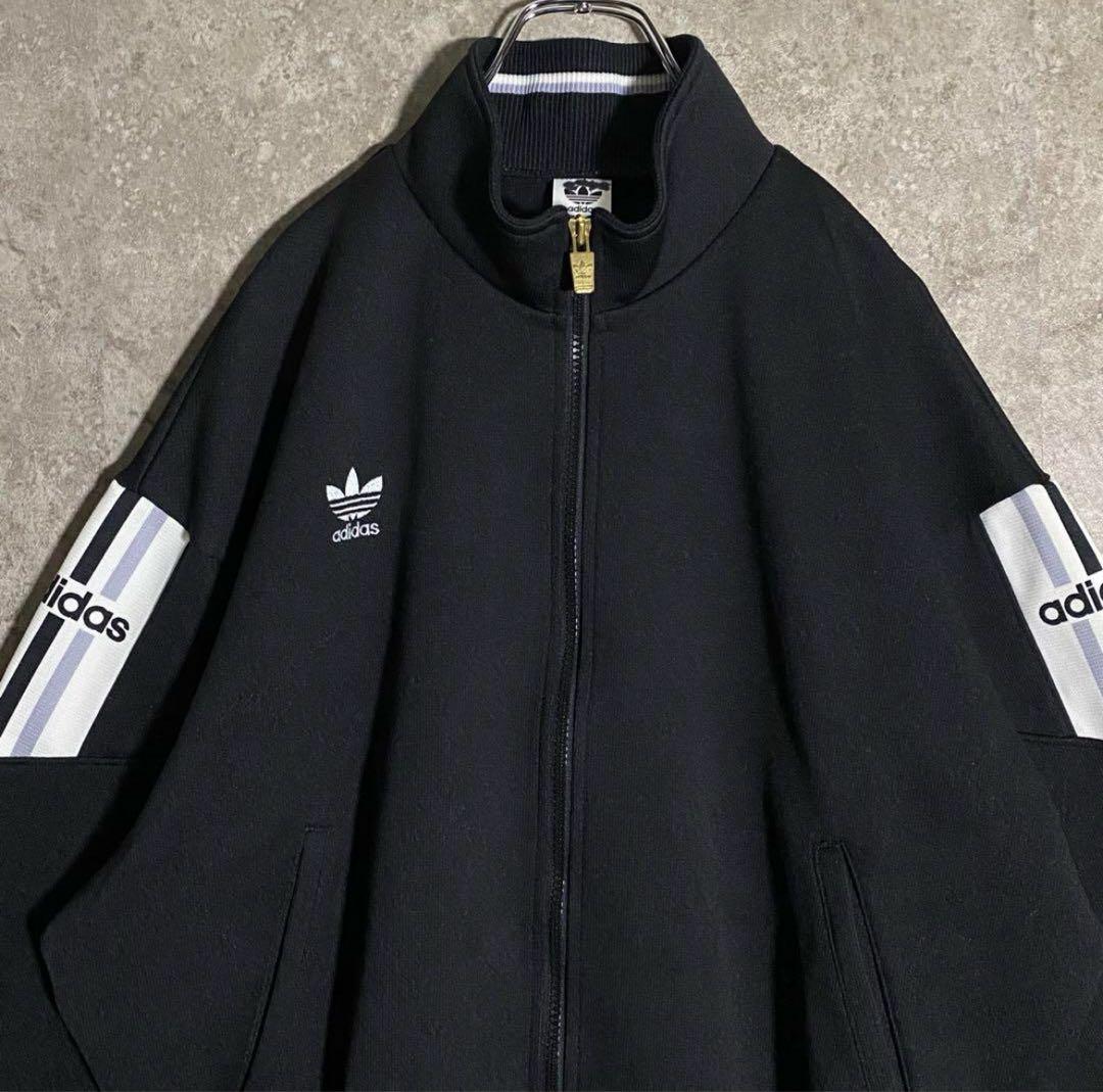 激レア 90sデサント製 adidasトラックジャケット 刺繍ロゴ アユニD
