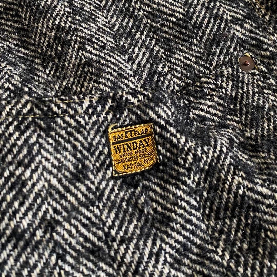 KAPITAL ウールシルク混　ヘリンボーンランバーパンツ　ボタンフライ　3