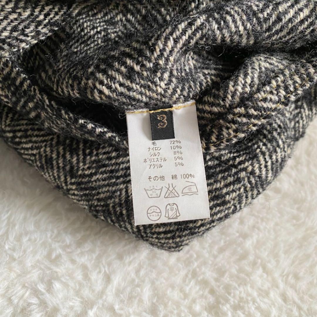 KAPITAL ウールシルク混　ヘリンボーンランバーパンツ　ボタンフライ　3