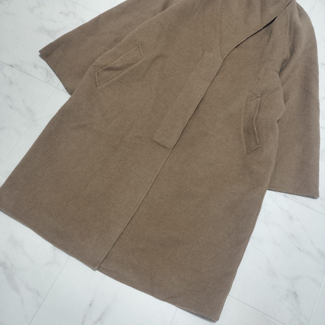 ドゥクラッセ　カシミヤ混　リバーコート　ロング丈　15号