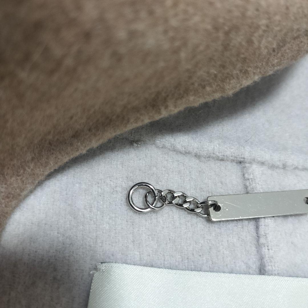 ドゥクラッセ　カシミヤ混　リバーコート　ロング丈　15号