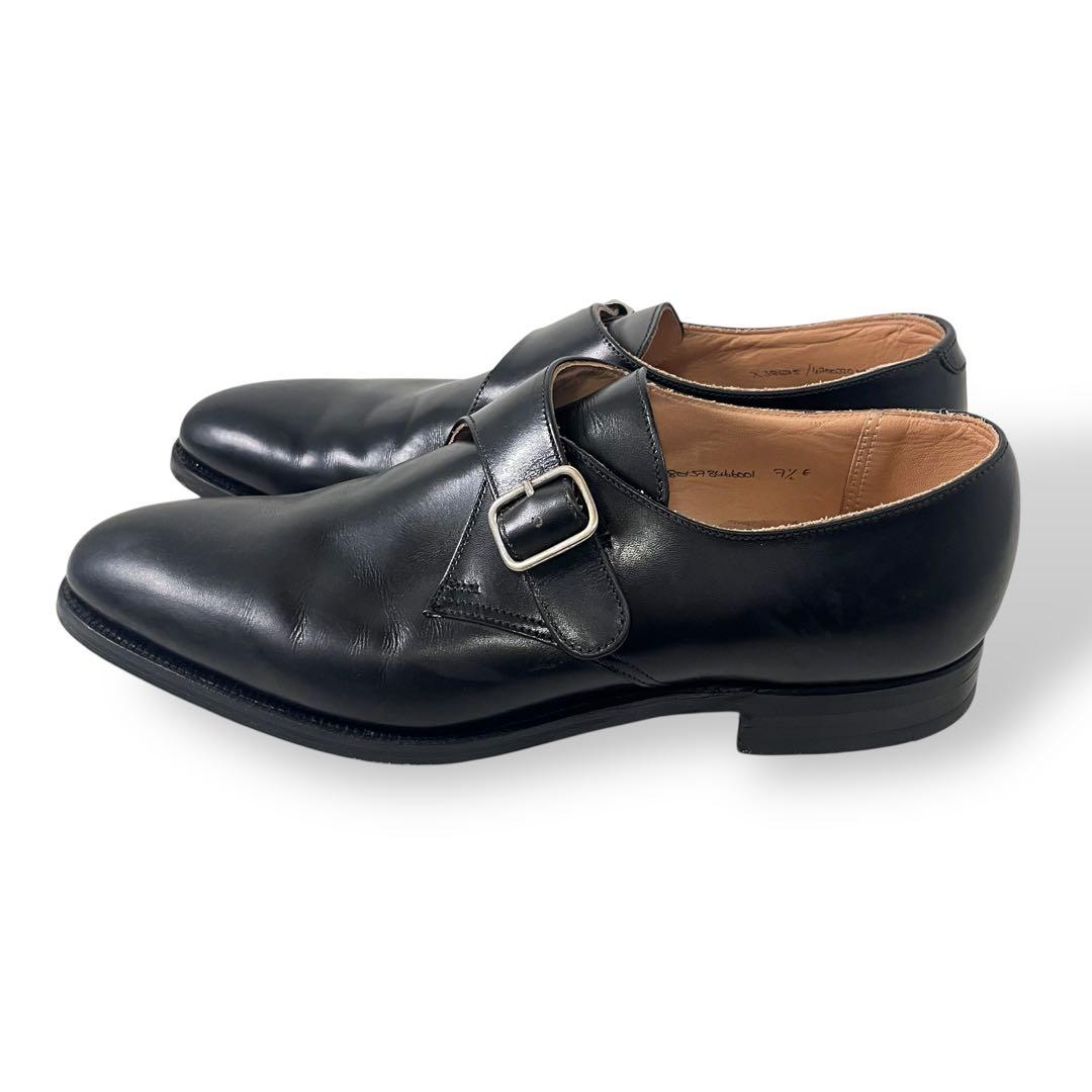 美品 英国製 ラルフローレン モンクストラップ レザー シューズ 7 1/2