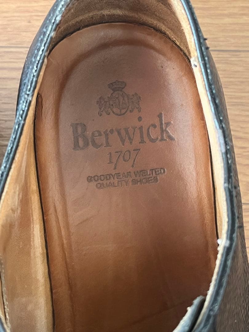 バーウィック　シボ革　ユーチップ　7/ ブラック