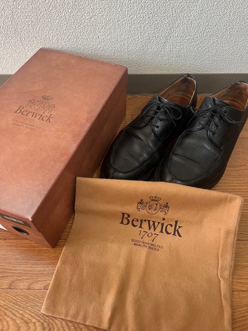 バーウィック　シボ革　ユーチップ　7/ ブラック