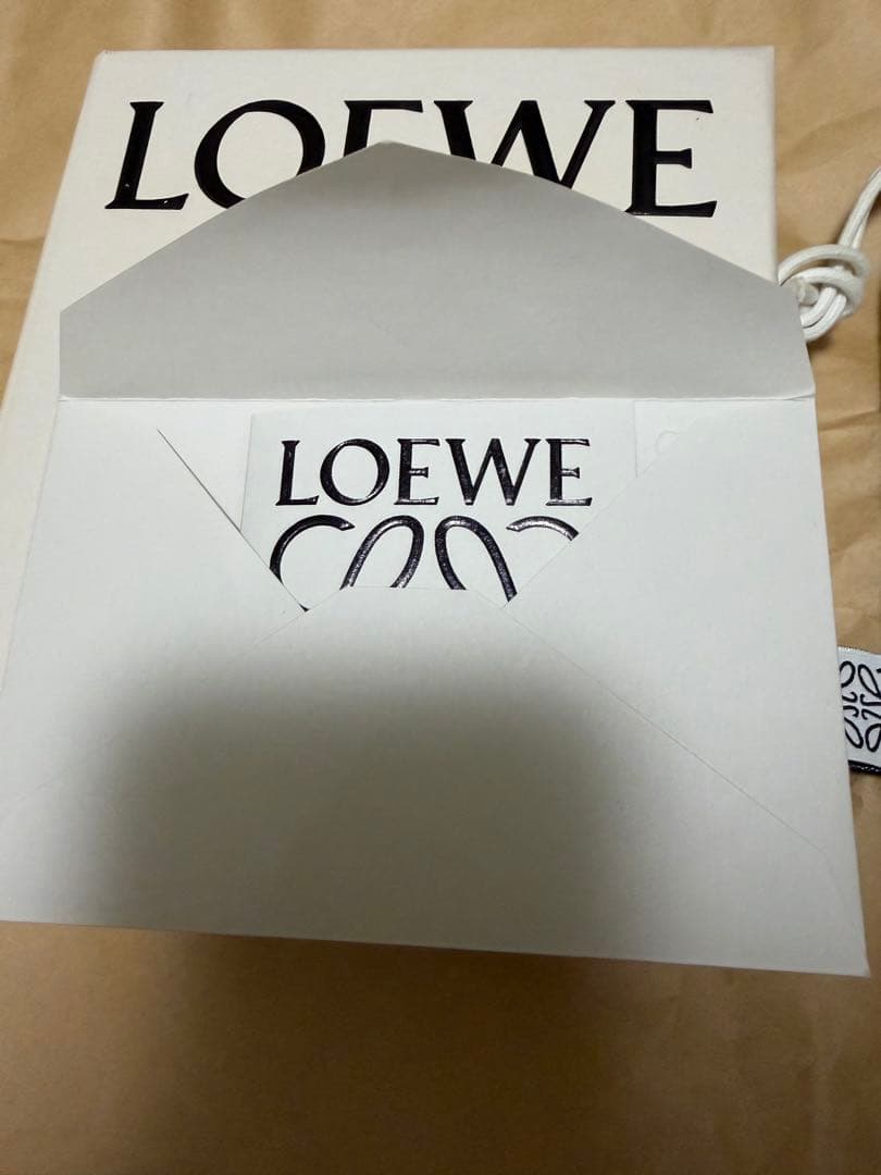 LOEWE オレンジ カーフスキン 三つ折り財布