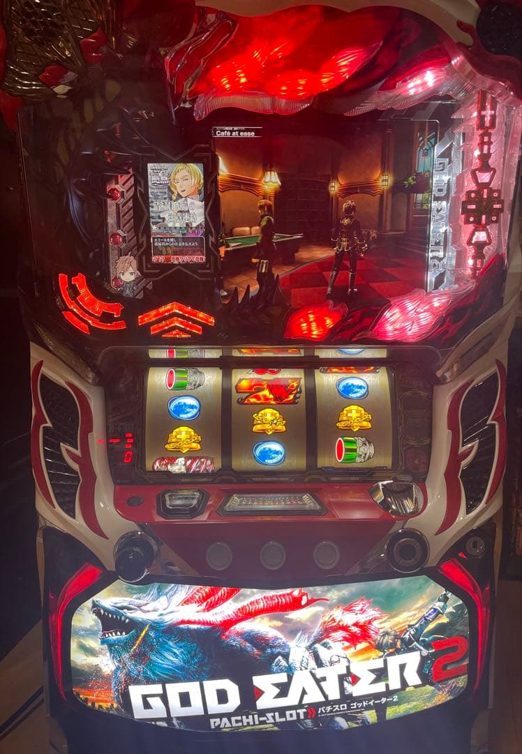 パチスロ ゴッドイーター2　不要機仕様　パネルに割れあり