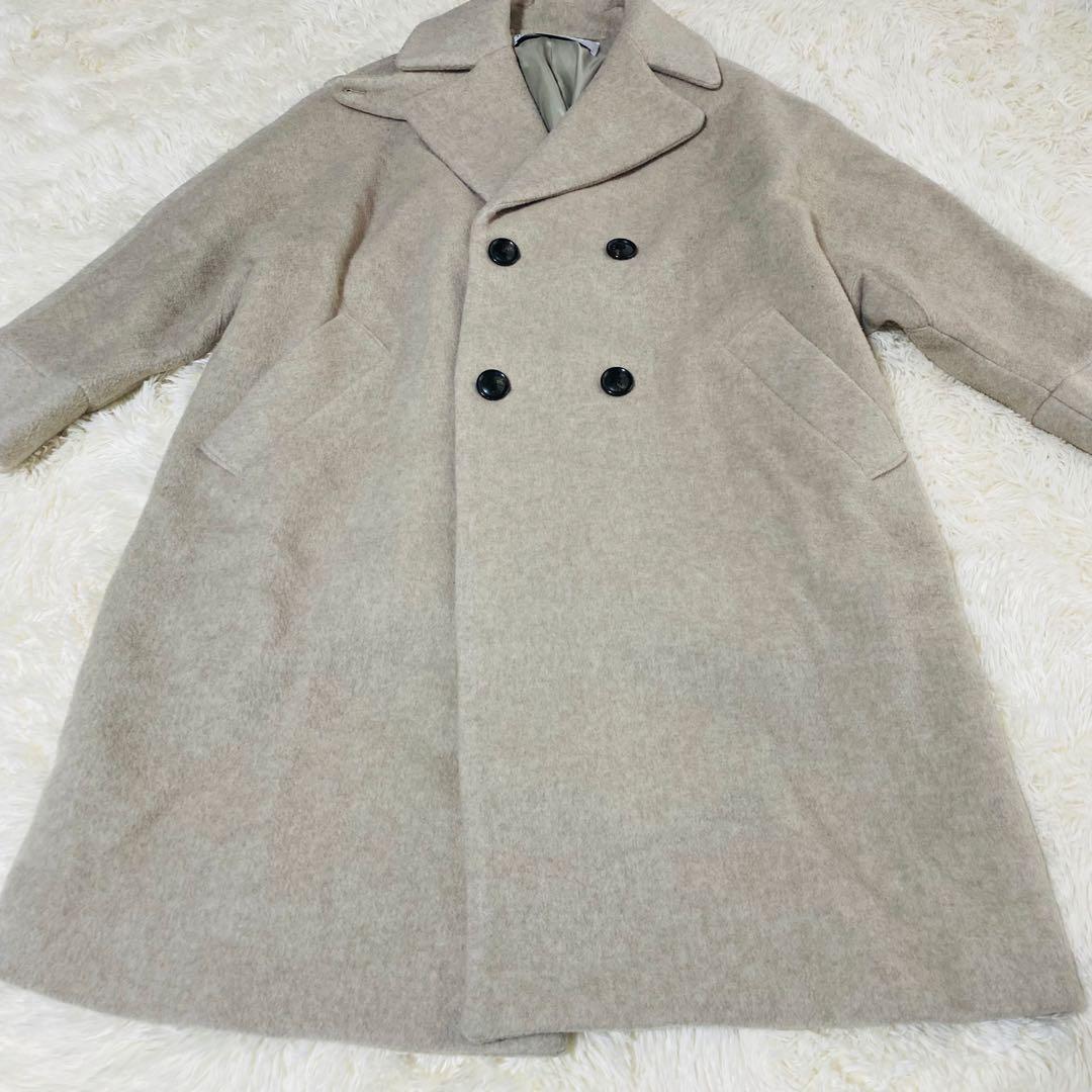 2024 ticca テントコート グレージュ チェスターコート　オーバーサイズ