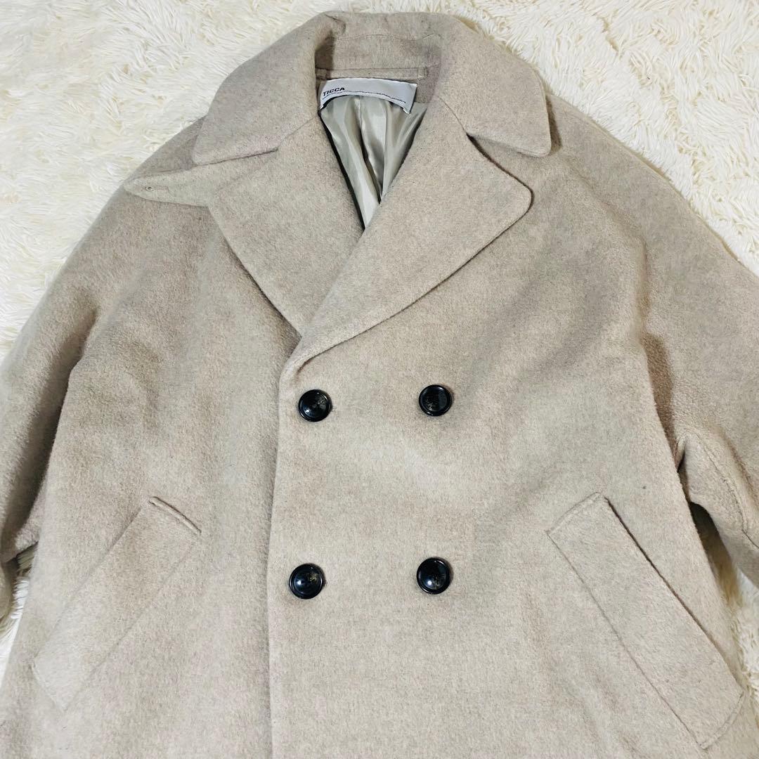 2024 ticca テントコート グレージュ チェスターコート　オーバーサイズ