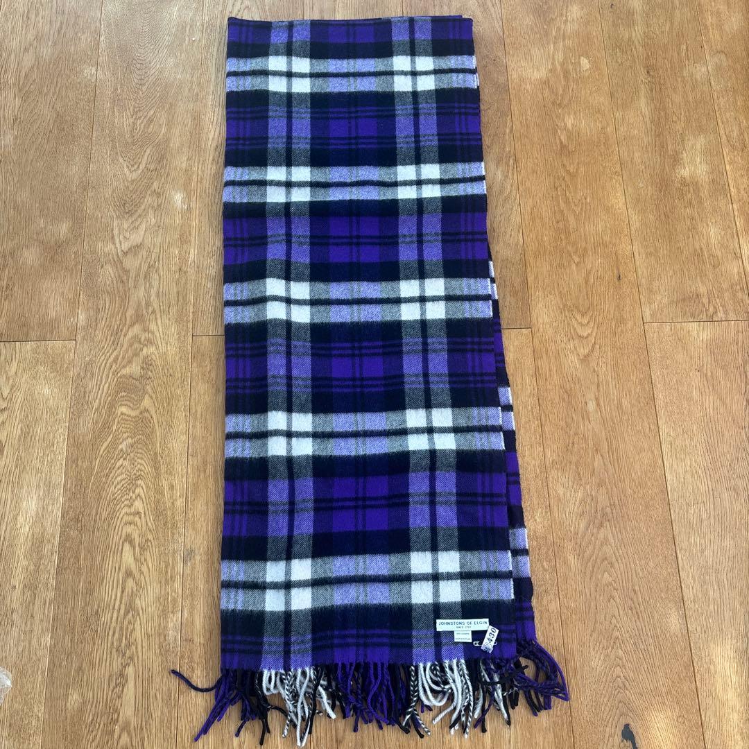 ジョンストンズ大判　drawer別注　ストール　紫