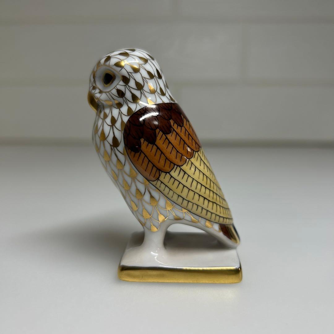 希少 ヘレンド 世界のフクロウ アテナのフクロウ 箱付き Herend