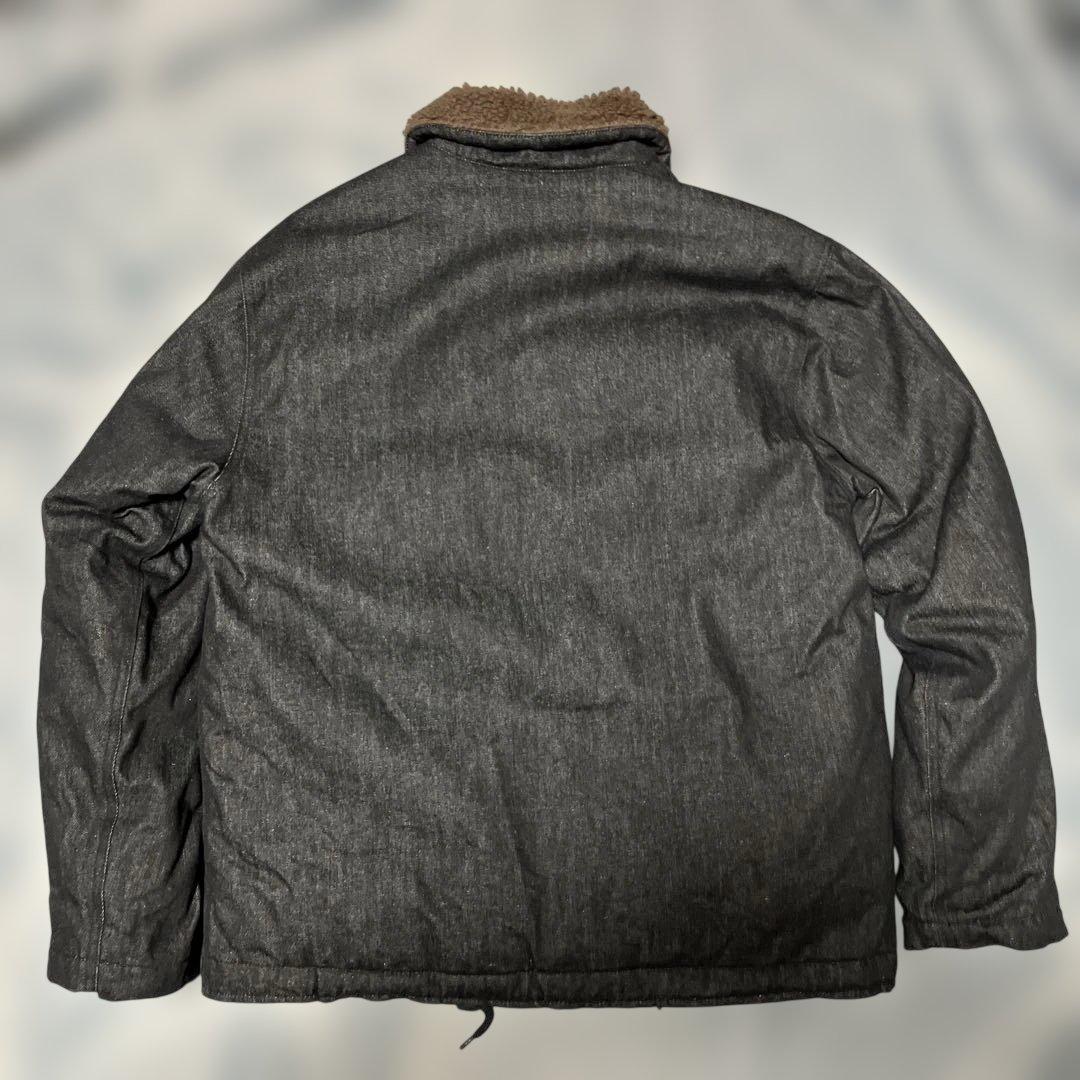 HOUSTON N-1 デニム　ダウン　デッキジャケット　黒　サイズ　XL