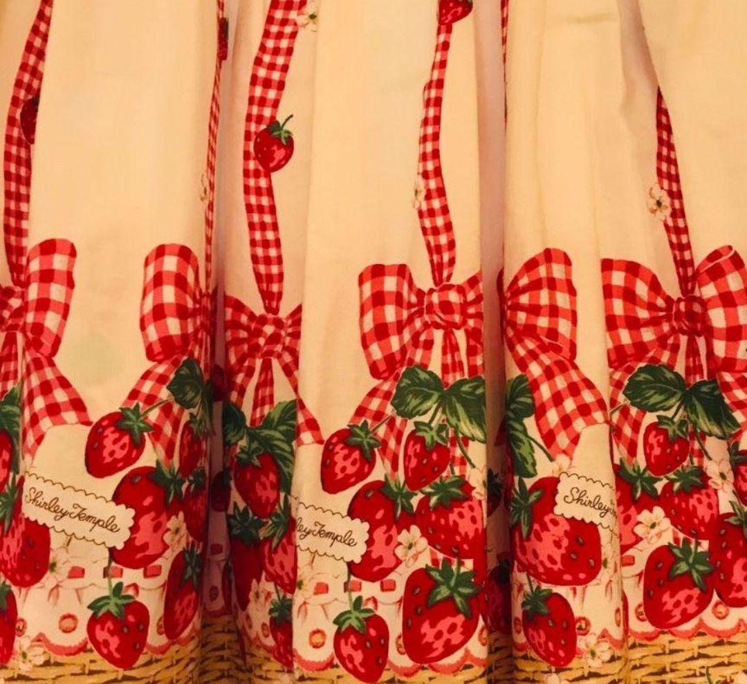 101【110センチ】シャーリーテンプル　いちごバスケット　ワンピース