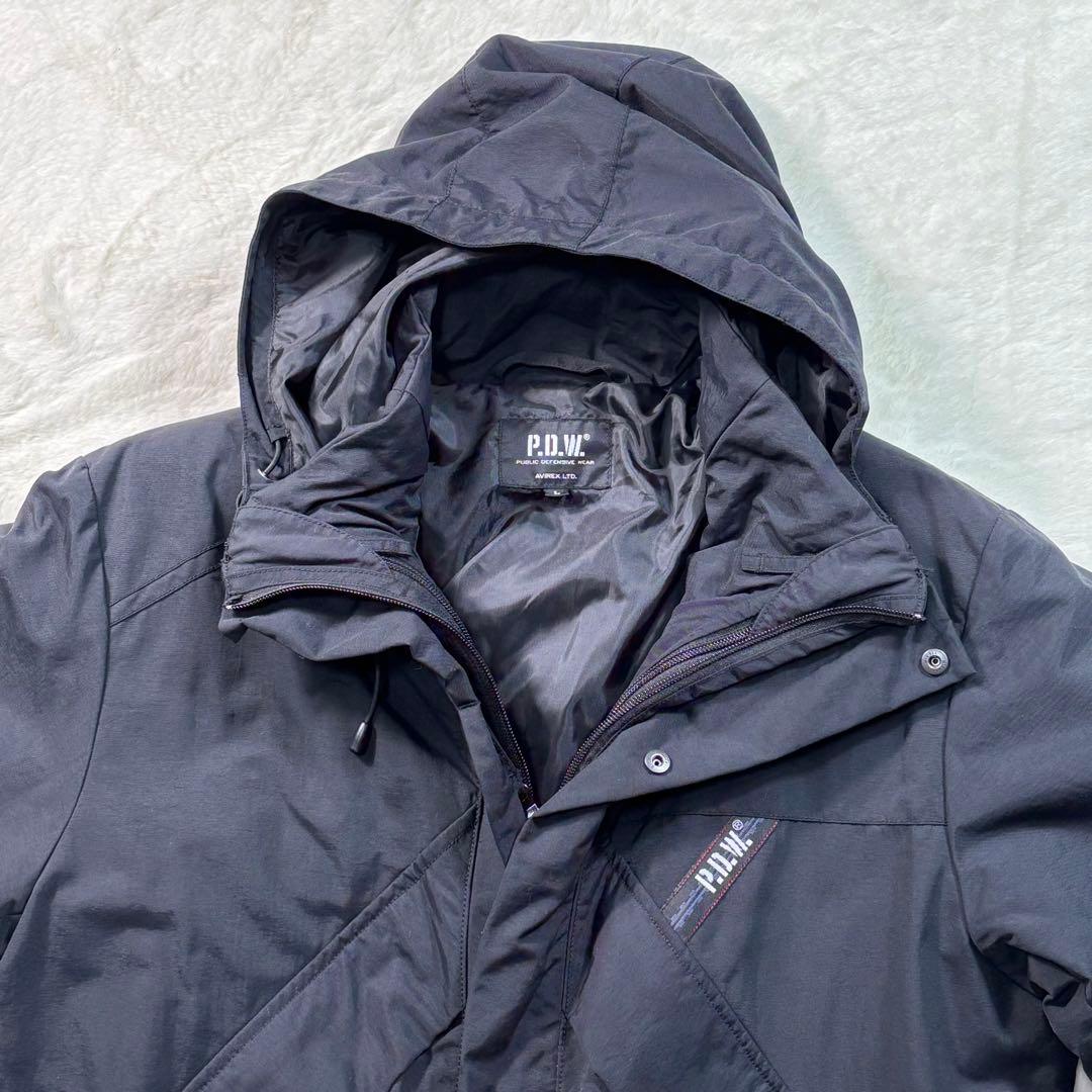 【美品】AVIREX PDW 多機能 ミリタリージャケット 2ウェイ Wジップ
