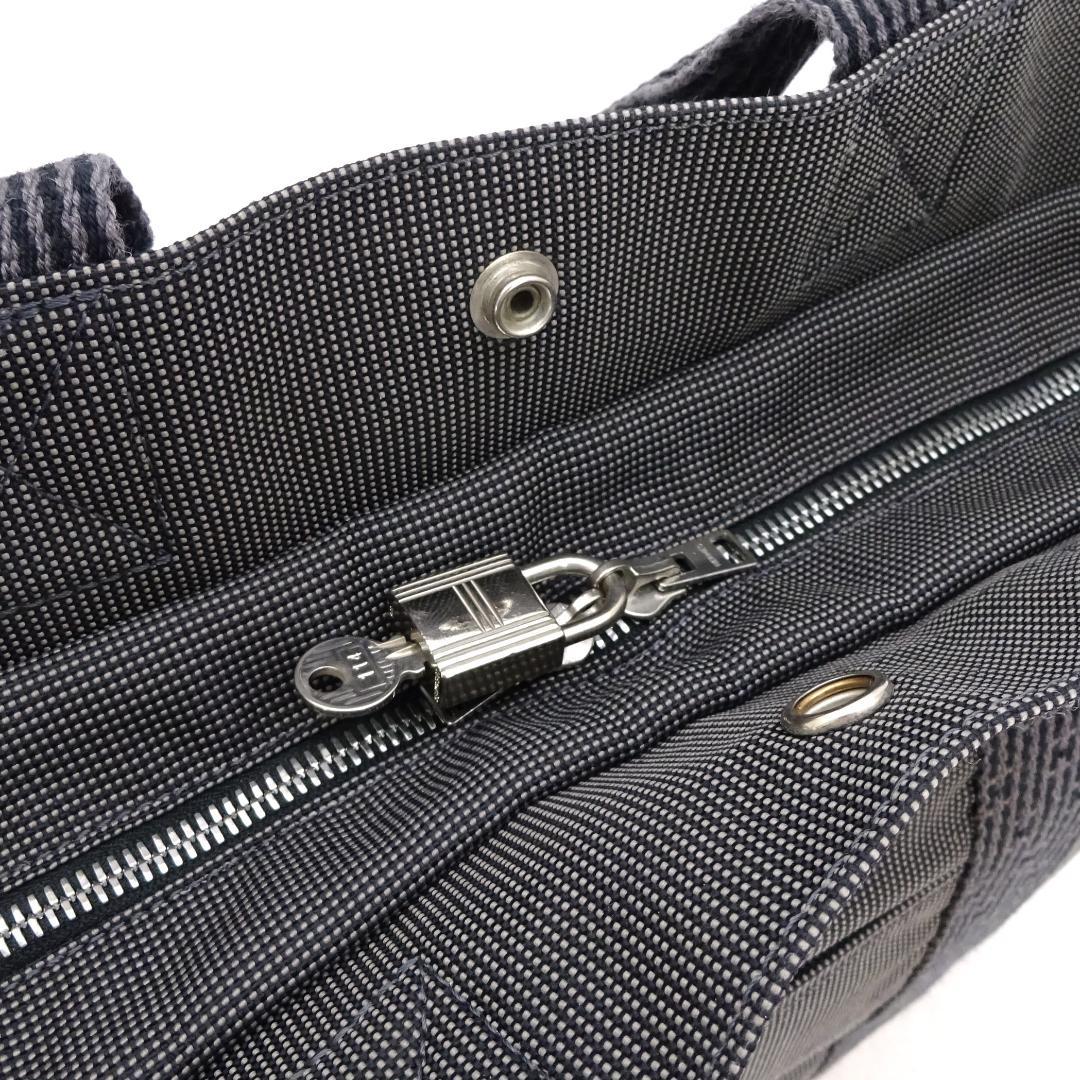 本物 良品 ■エルメス■エールライン MM カデナ付 ハンドバッグ トートバッグ