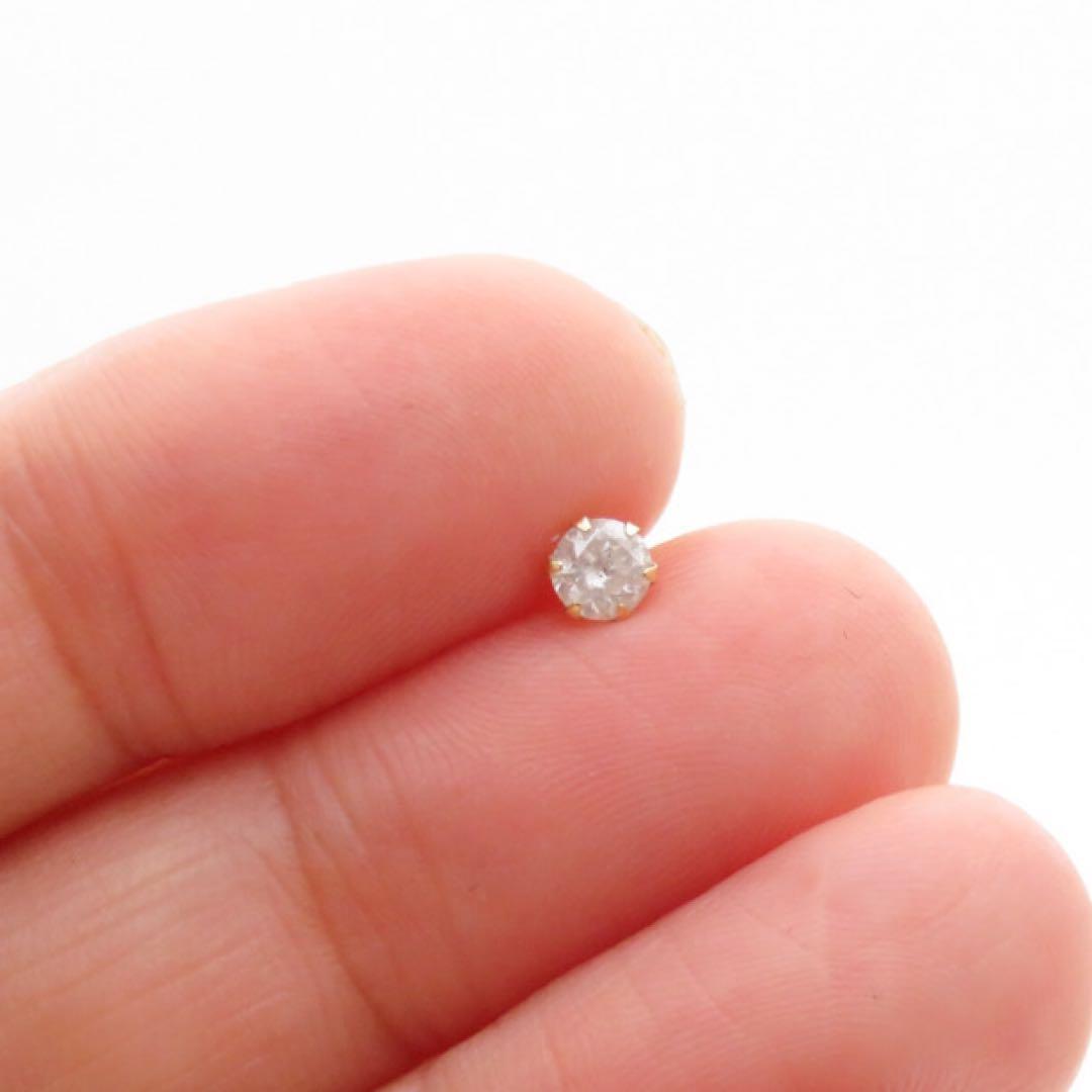 K18YG 天然　ダイヤモンド0.23ct 片耳　ピアス　新品　お買い得‼︎