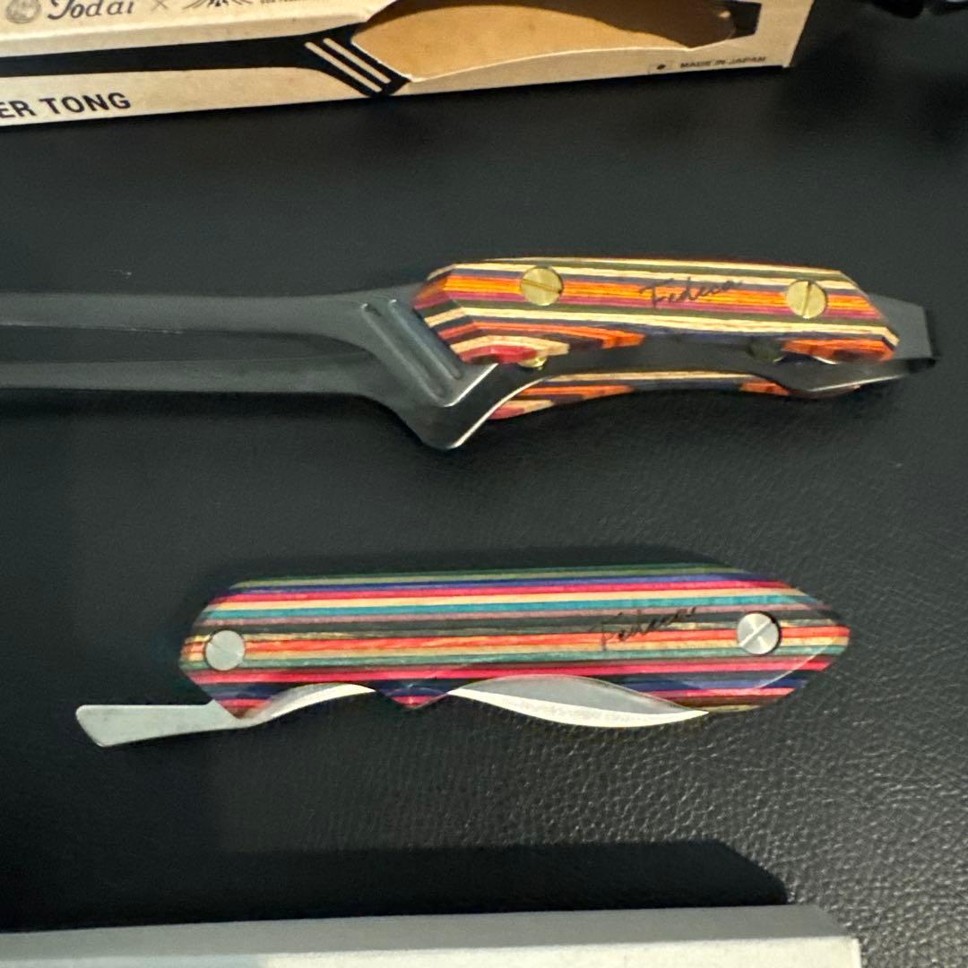 8*1様 FEDCA CLEVER TONG ストライプ柄　ナイフセット