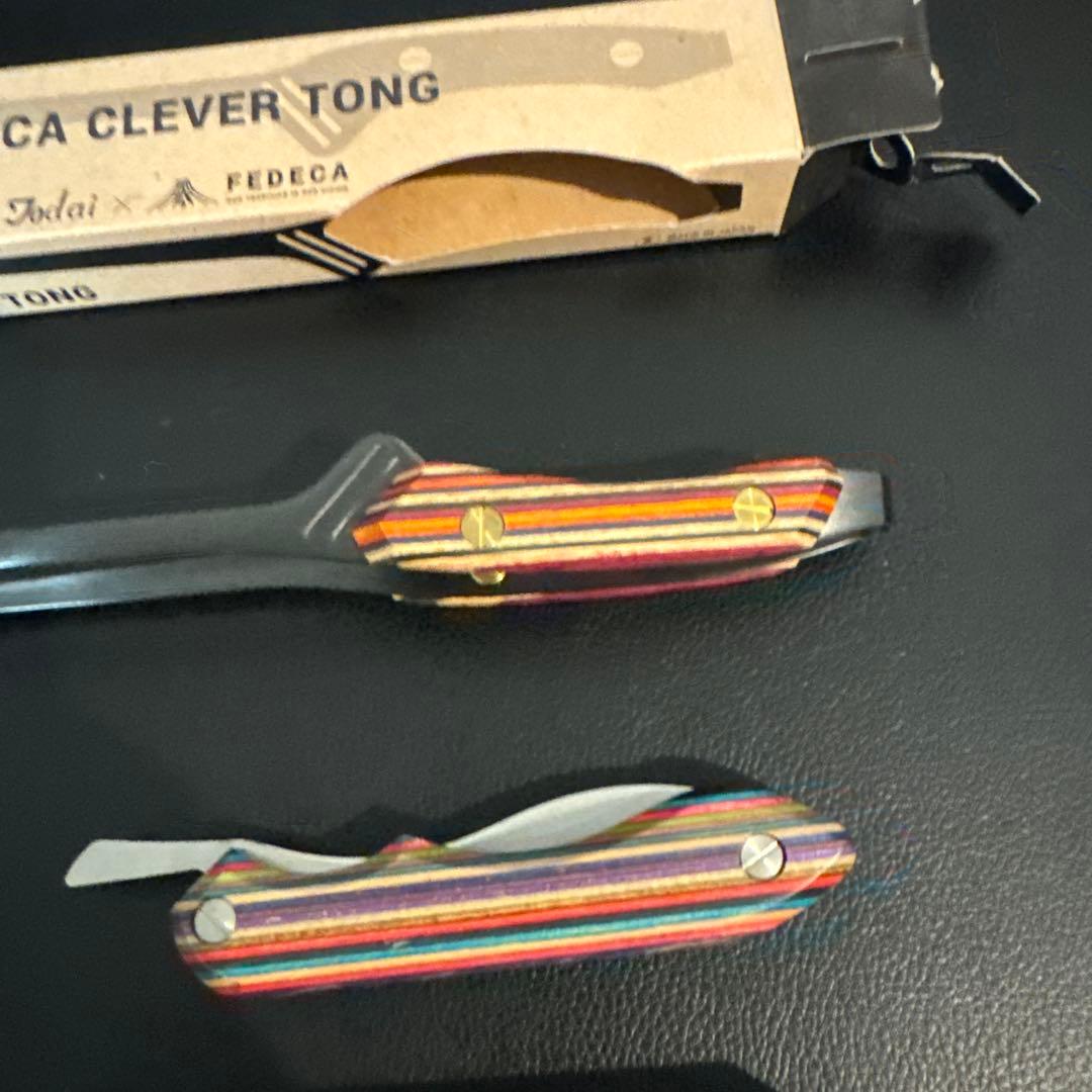 8*1様 FEDCA CLEVER TONG ストライプ柄　ナイフセット