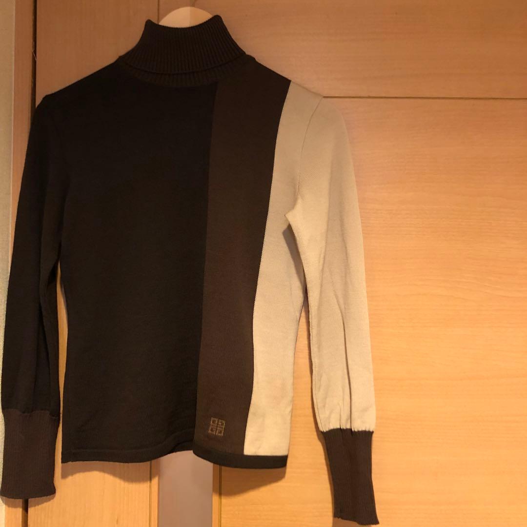 GIVENCHY ジバンシー　カットソー　ブラウンコーデGロゴ　M ウール