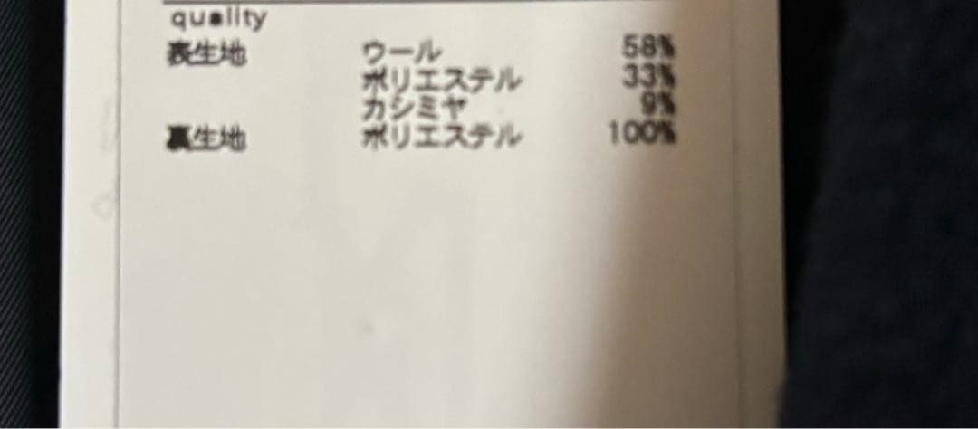 紺　ネイビー　チェスターコート　タグ付き