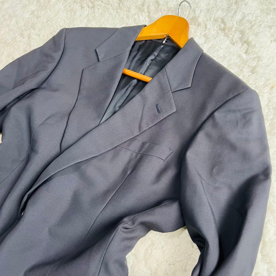 極美品✨イッセイミヤケ　セットアップスーツLチャコールグレー　スーツカバー付