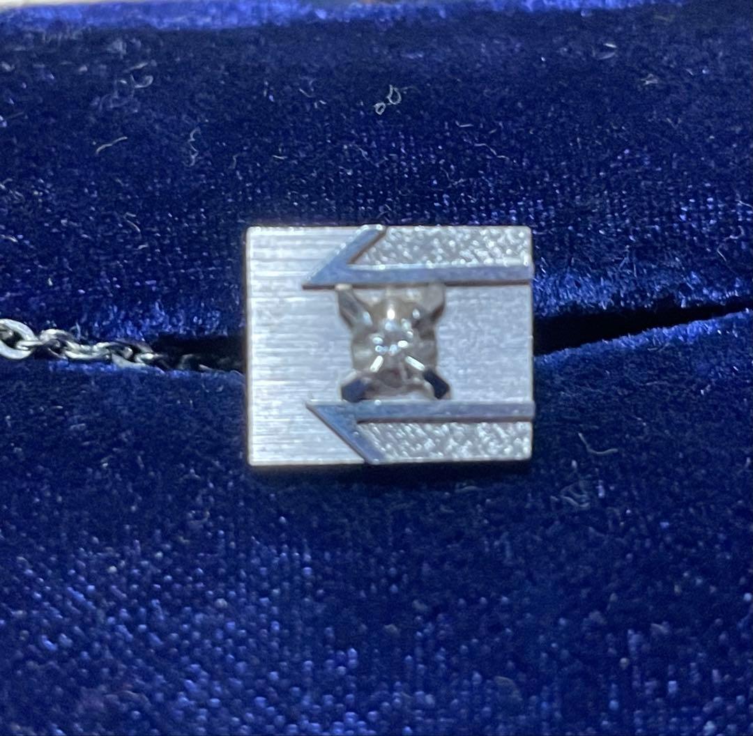 K14 WG ダイヤモンド 0.34ct カフス片側 3.2g