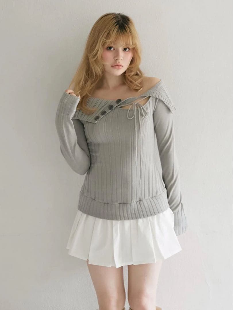 ワンピース Isabel knit mini dress andmary