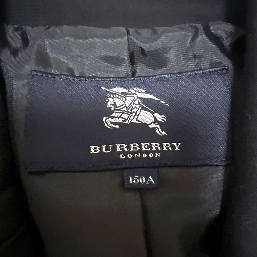 《美品》バーバリー フォーマル ジャケット ブレザー 黒 150 ノバチェック