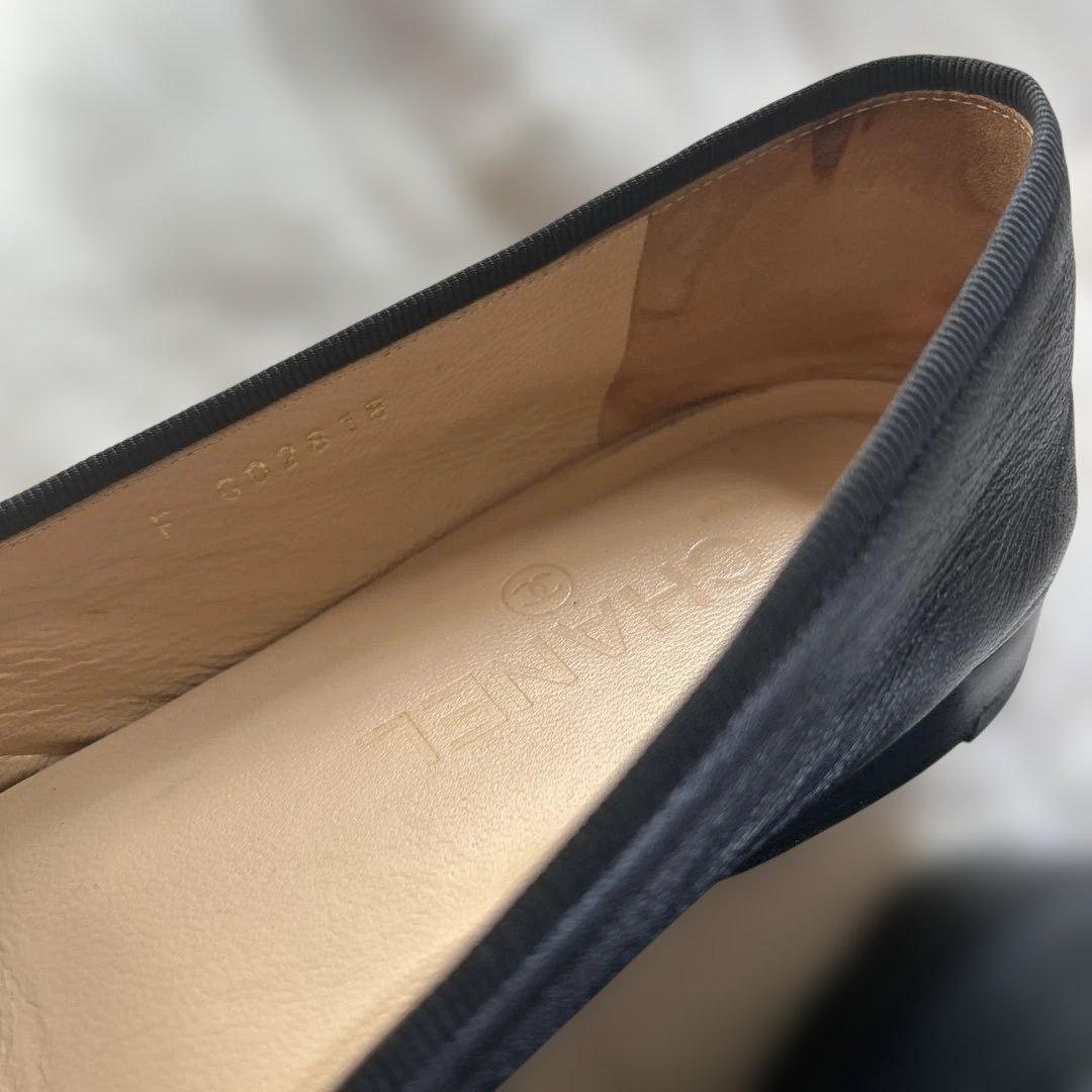 希少サイズ！シャネル バレリーナ バレエシューズ ブラック 39.5