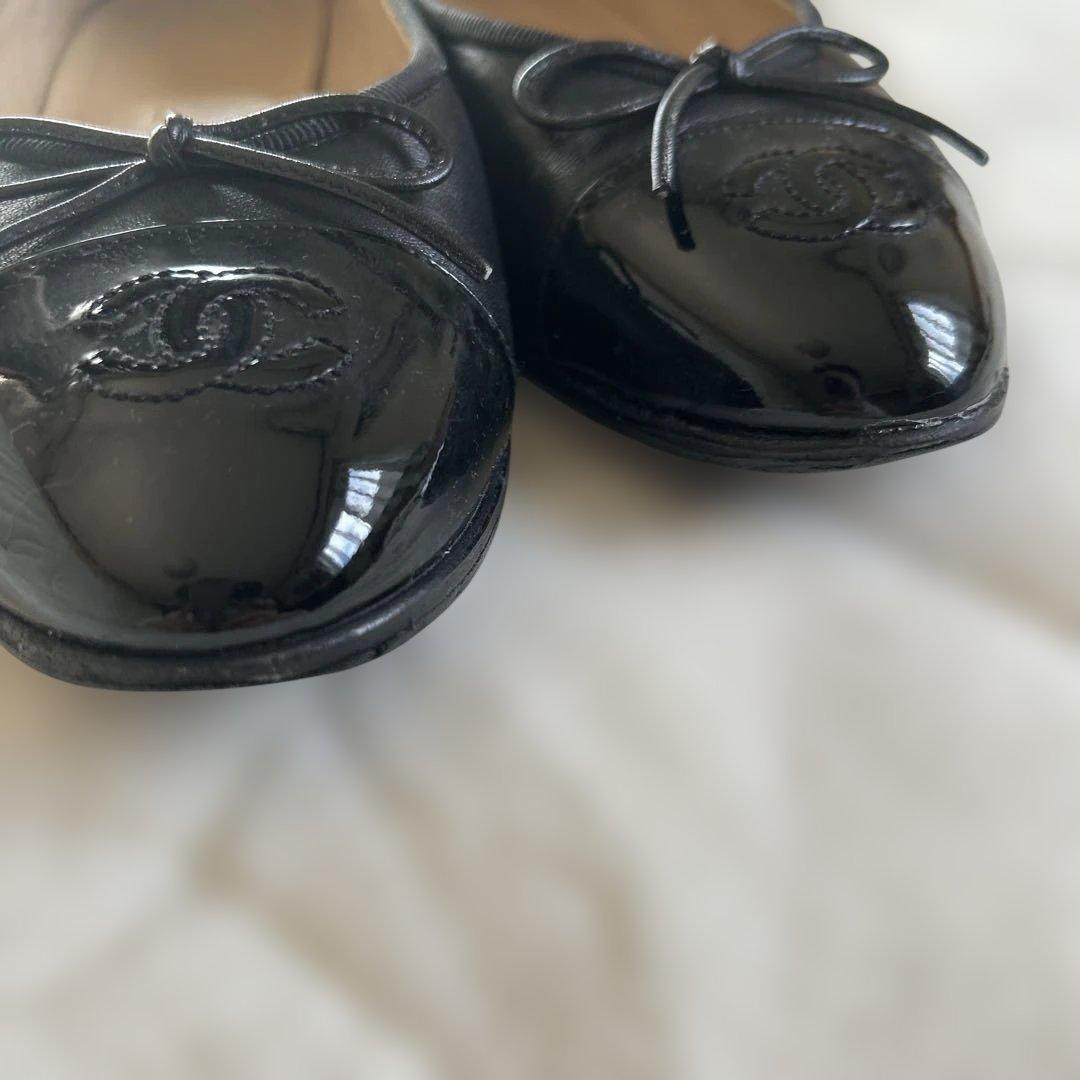 希少サイズ！シャネル バレリーナ バレエシューズ ブラック 39.5