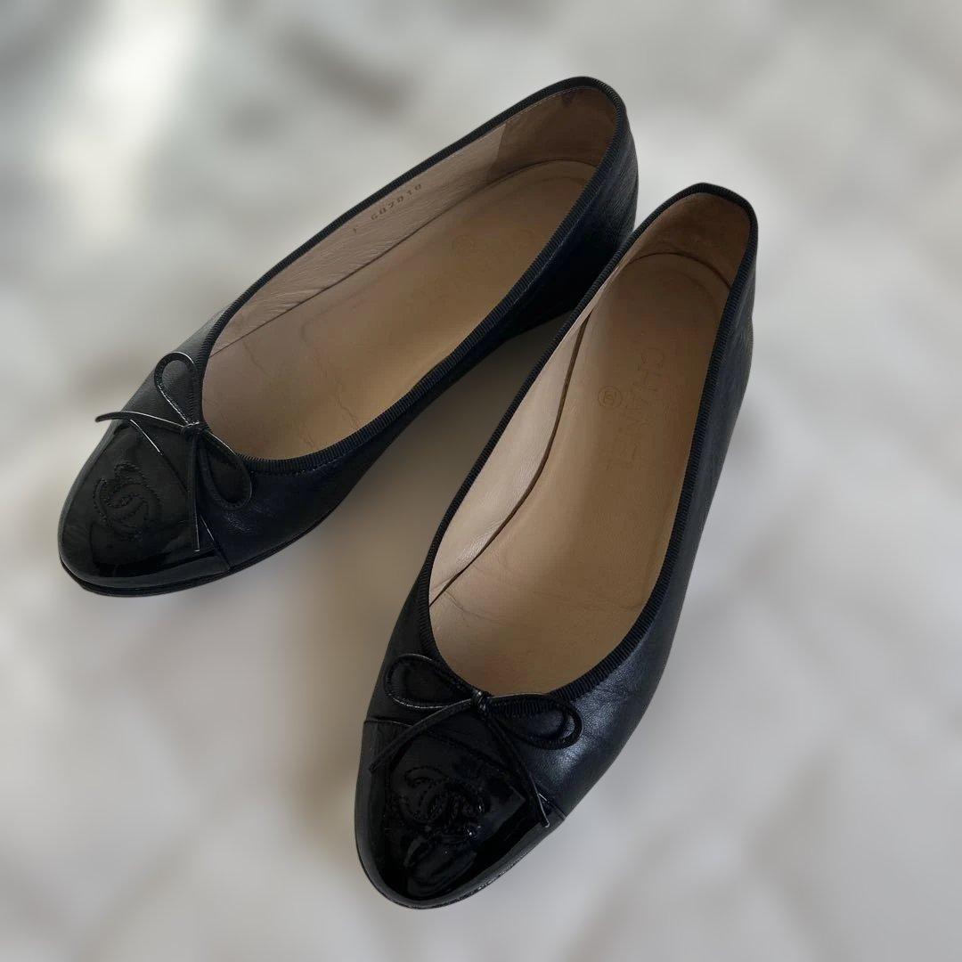 希少サイズ！シャネル バレリーナ バレエシューズ ブラック 39.5