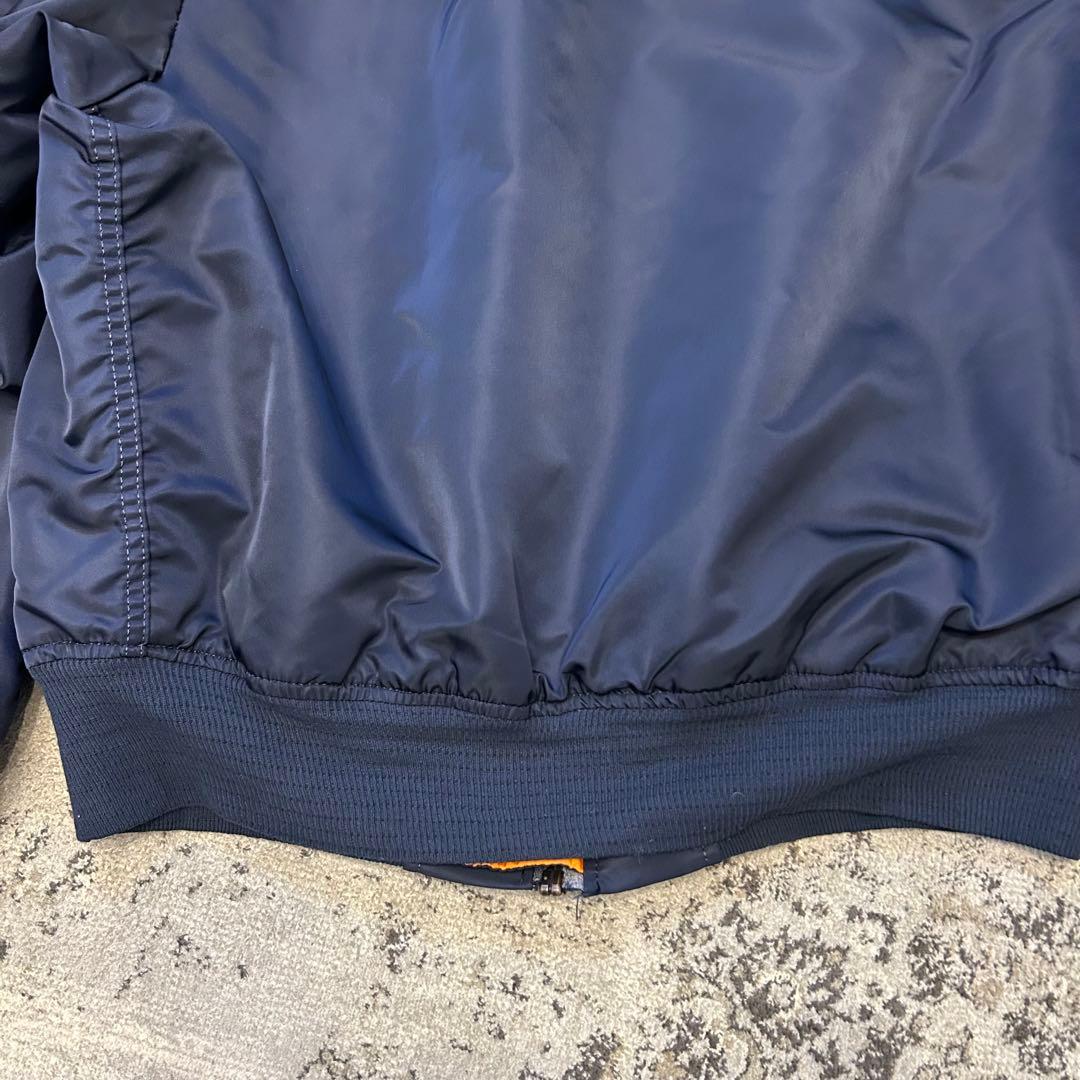 ALPHA　90s　USA製　黒タグ　MA-1 ジャケット　L ネイビー