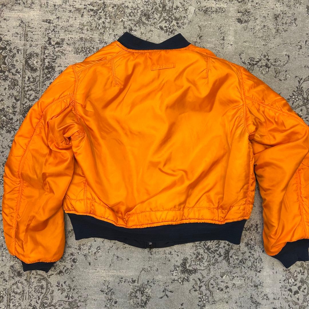 ALPHA　90s　USA製　黒タグ　MA-1 ジャケット　L ネイビー