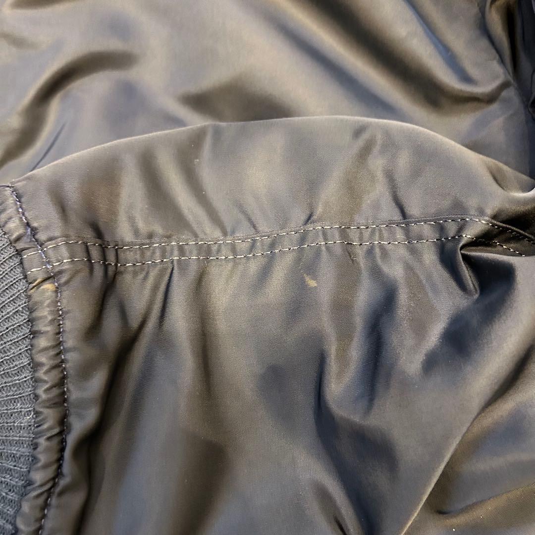 ALPHA　90s　USA製　黒タグ　MA-1 ジャケット　L ネイビー